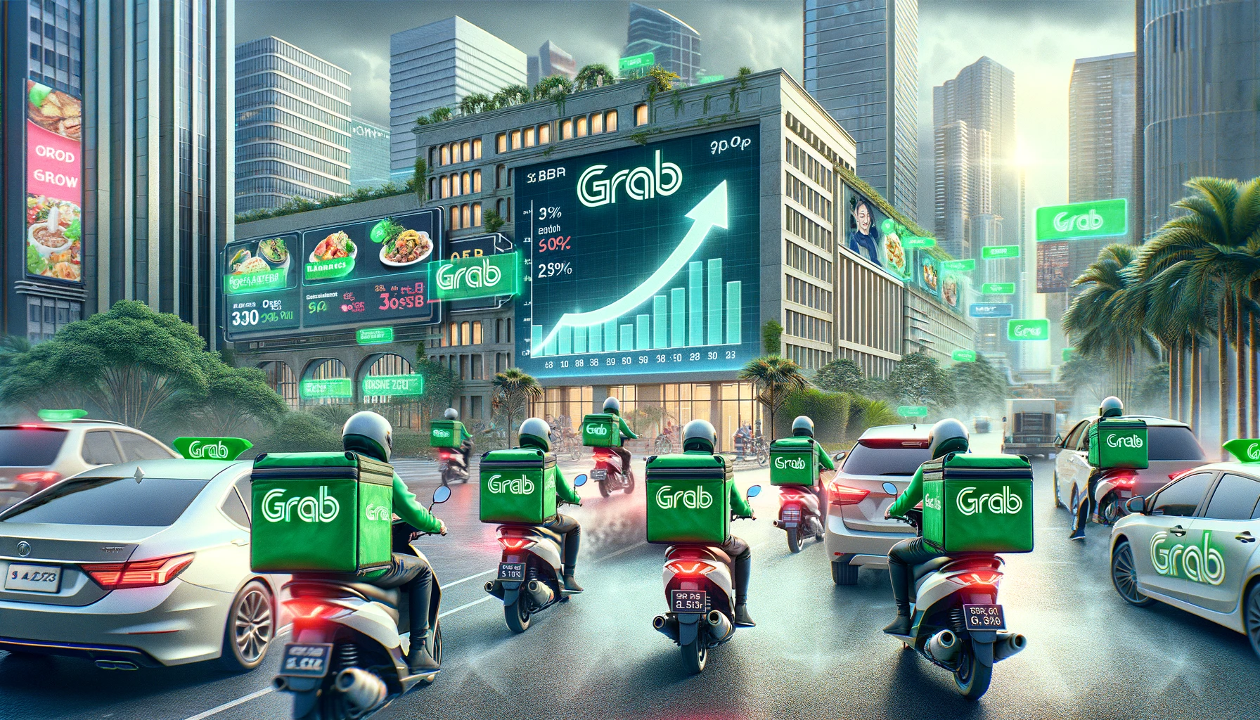Grab en pleine croissance : hausse des prévisions et rebond du segment livraisons